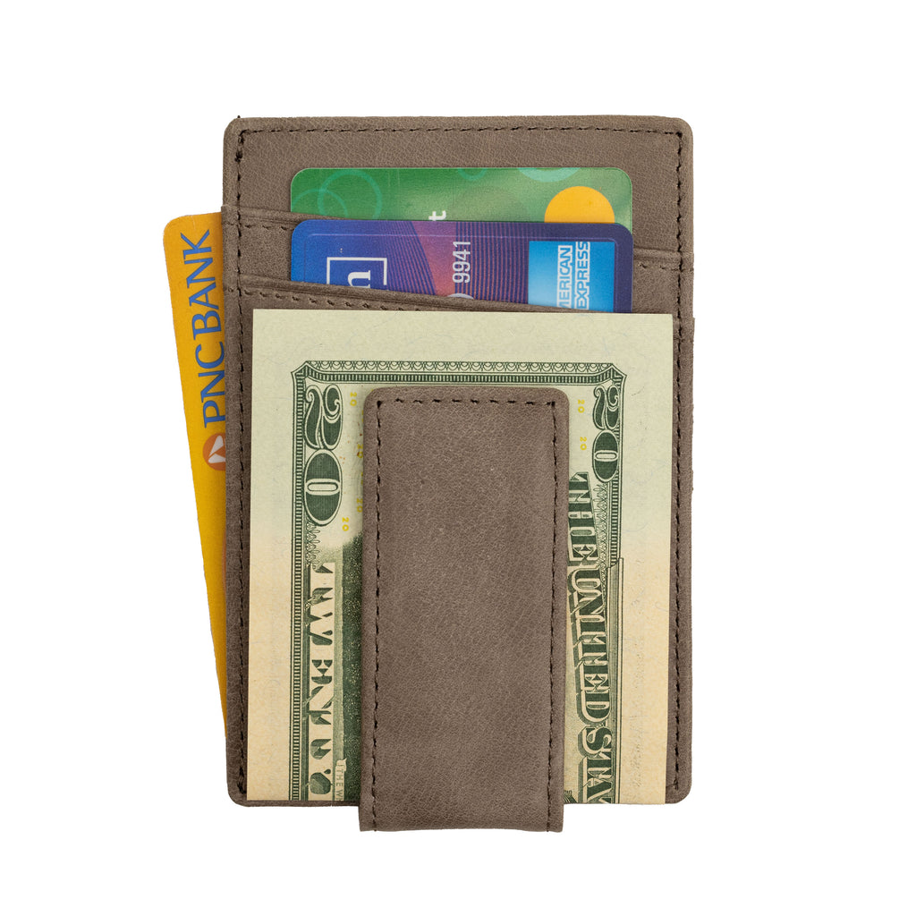 Men's Leather Slim Wallet + Money Clip – Grain+Oak