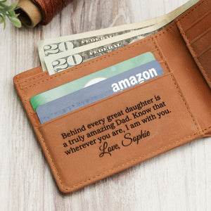 Personalizable Genuine Leather Zipper Wallet Vertical Card 